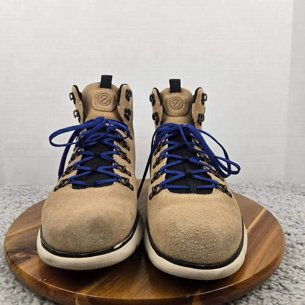 Cole Haan Mens 12M Zerogrand Omni Hiker Beige Suede Casual Outdoor Trail Boots